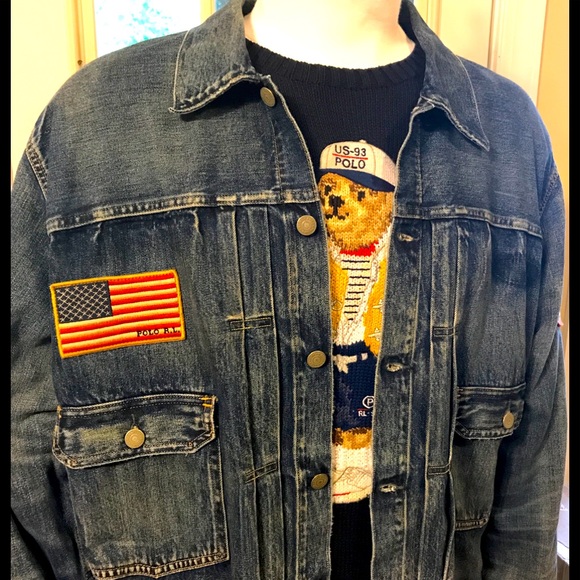 POLO RALPH LAUREN Sportsman Patched Denim Jacket - Picture 2 of 15